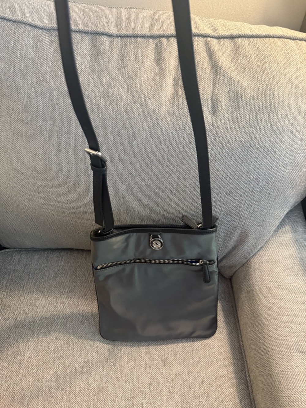 Michael Kors Gray Black Crossbody Bag